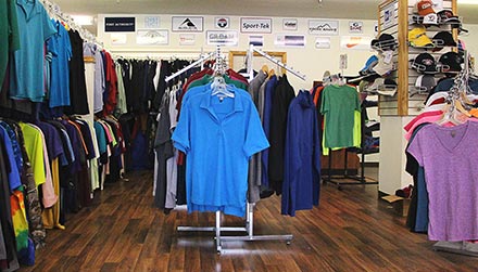 Custom hats and shirts showroom in Lynchburg
